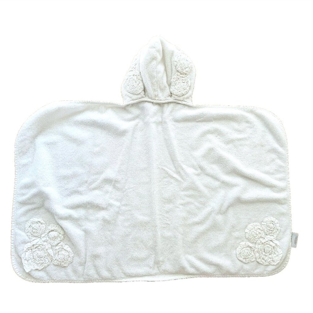 Restoration Hardware Aplique Baby Bath Towel - White